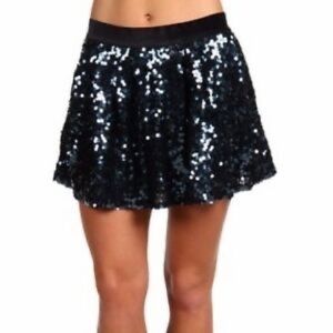 Juicy Couture Teal Sequins Mini Skirt Size L